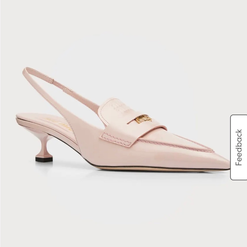 New Miu Miu Slingback kitten heels size 40